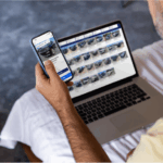 A dealer using the OPENLANE app to buy and sell vehicles