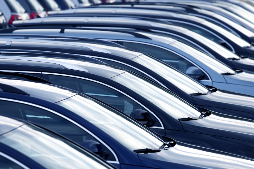 Cars in a row