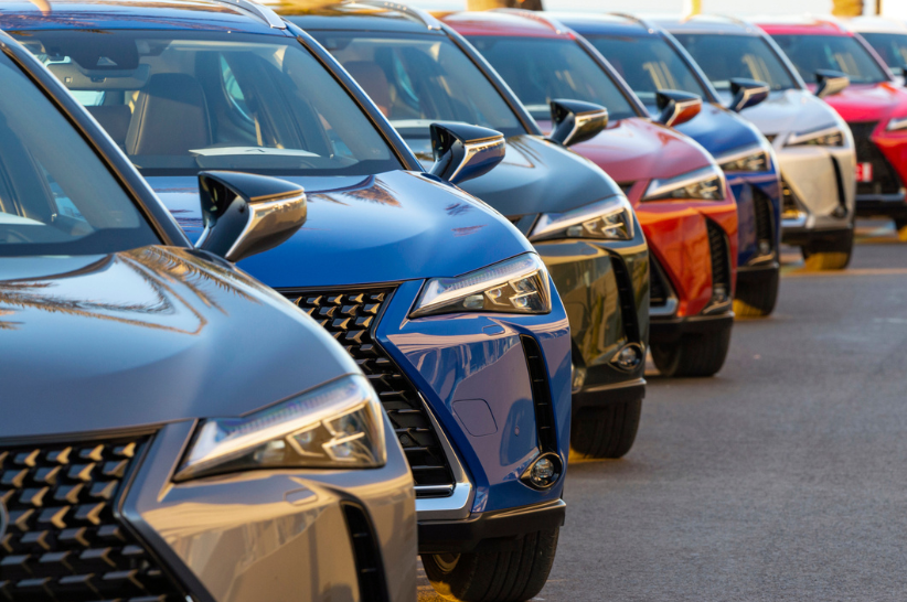 Cars in lot